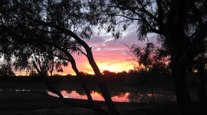 Sunset at the water hole